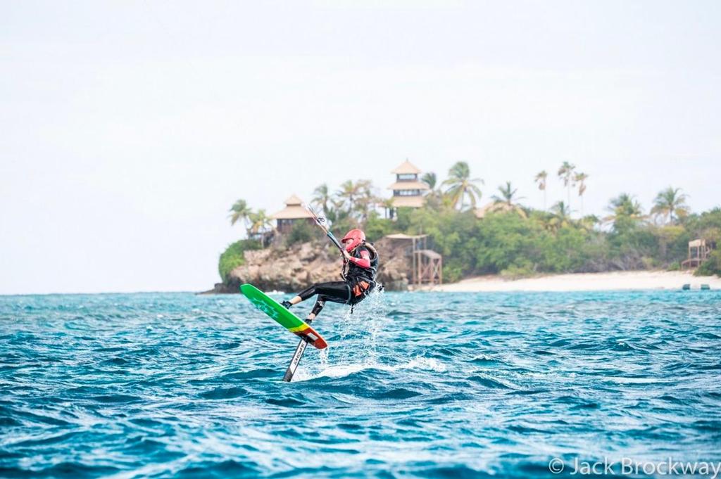 Richard Branson - Kite-Foil Challenge, BVI, January 2017 © Jack Brockway